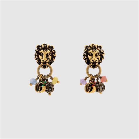 gucci earrings lion|gucci earrings under 300.